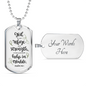 God Refuge And Strength Psalm 46:1 Necklace Stainless Steel or 18k Gold Dog Tag 24" Chain-Express Your Love Gifts