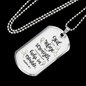 God Refuge And Strength Psalm 46:1 Necklace Stainless Steel or 18k Gold Dog Tag 24" Chain-Express Your Love Gifts