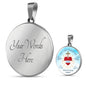 God Rule In Your Heart Circle Necklace Stainless Steel or 18k Gold 18-22"-Express Your Love Gifts
