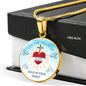 God Rule In Your Heart Circle Necklace Stainless Steel or 18k Gold 18-22"-Express Your Love Gifts
