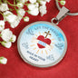 God Rule In Your Heart Circle Necklace Stainless Steel or 18k Gold 18-22"-Express Your Love Gifts