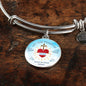 God Rule In Your Heart Circle Pendant Bangle Bracelet Stainless Steel or 18k Gold-Express Your Love Gifts