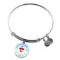 God Rule In Your Heart Circle Pendant Bangle Bracelet Stainless Steel or 18k Gold-Express Your Love Gifts