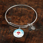 God Rule In Your Heart Circle Pendant Bangle Bracelet Stainless Steel or 18k Gold-Express Your Love Gifts