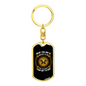 God's Gift To You Keychain Stainless Steel or 18k Gold Dog Tag Keyring-Express Your Love Gifts