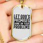 God's Promises Shine Necklace Stainless Steel or 18k Gold Dog Tag 24" Chain-Express Your Love Gifts