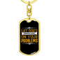 God's Promises Shine Yellow Keychain Stainless Steel or 18k Gold Dog Tag Keyring-Express Your Love Gifts