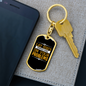 God's Promises Shine Yellow Keychain Stainless Steel or 18k Gold Dog Tag Keyring-Express Your Love Gifts