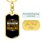 God's Promises Shine Yellow Keychain Stainless Steel or 18k Gold Dog Tag Keyring-Express Your Love Gifts