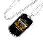 God's Promises Shine Yellow Necklace Stainless Steel or 18k Gold Dog Tag 24" Chain-Express Your Love Gifts