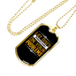 God's Promises Shine Yellow Necklace Stainless Steel or 18k Gold Dog Tag 24" Chain-Express Your Love Gifts