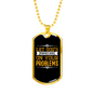 God's Promises Shine Yellow Necklace Stainless Steel or 18k Gold Dog Tag 24" Chain-Express Your Love Gifts