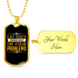 God's Promises Shine Yellow Necklace Stainless Steel or 18k Gold Dog Tag 24" Chain-Express Your Love Gifts