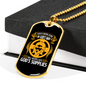 God's Supplies Necklace Stainless Steel or 18k Gold Dog Tag 24" Chain-Express Your Love Gifts