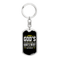God'S Way Keychain Stainless Steel or 18k Gold Dog Tag Keyring-Express Your Love Gifts