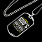 God's Way Never Lack Necklace Stainless Steel or 18k Gold Dog Tag 24" Chain-Express Your Love Gifts