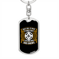 God's Will Keychain Stainless Steel or 18k Gold Dog Tag Keyring-Express Your Love Gifts