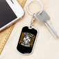 God's Will Keychain Stainless Steel or 18k Gold Dog Tag Keyring-Express Your Love Gifts