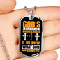 God's Will Necklace Stainless Steel or 18k Gold Dog Tag 24" Chain-Express Your Love Gifts