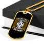 God'S Will We Choose Necklace Stainless Steel or 18k Gold Dog Tag 24" Chain-Express Your Love Gifts