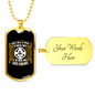God'S Will We Choose Necklace Stainless Steel or 18k Gold Dog Tag 24" Chain-Express Your Love Gifts