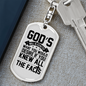 God's Will White Keychain Stainless Steel or 18k Gold Dog Tag Keyring-Express Your Love Gifts