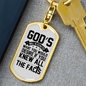 God's Will White Keychain Stainless Steel or 18k Gold Dog Tag Keyring-Express Your Love Gifts
