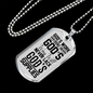 God's Work Done in God's Way Necklace Stainless Steel or 18k Gold Dog Tag 24" Chain-Express Your Love Gifts
