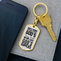 God'S Work Done Keychain Stainless Steel or 18k Gold Dog Tag Keyring-Express Your Love Gifts