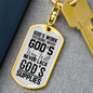 God'S Work Done Keychain Stainless Steel or 18k Gold Dog Tag Keyring-Express Your Love Gifts