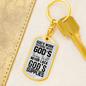 God'S Work Done Keychain Stainless Steel or 18k Gold Dog Tag Keyring-Express Your Love Gifts