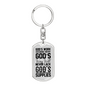 God'S Work Done Keychain Stainless Steel or 18k Gold Dog Tag Keyring-Express Your Love Gifts