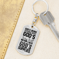 God'S Work Done Keychain Stainless Steel or 18k Gold Dog Tag Keyring-Express Your Love Gifts