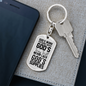 God'S Work Done Keychain Stainless Steel or 18k Gold Dog Tag Keyring-Express Your Love Gifts