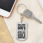 God'S Work Done Keychain Stainless Steel or 18k Gold Dog Tag Keyring-Express Your Love Gifts