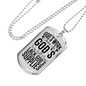 God's Work Done Necklace Stainless Steel or 18k Gold Dog Tag 24" Chain-Express Your Love Gifts