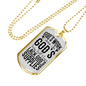 God's Work Done Necklace Stainless Steel or 18k Gold Dog Tag 24" Chain-Express Your Love Gifts