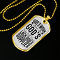 God's Work Done Necklace Stainless Steel or 18k Gold Dog Tag 24" Chain-Express Your Love Gifts