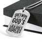 God's Work Done Necklace Stainless Steel or 18k Gold Dog Tag 24" Chain-Express Your Love Gifts