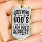 God's Work Done Necklace Stainless Steel or 18k Gold Dog Tag 24" Chain-Express Your Love Gifts