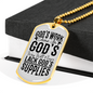 God's Work Done Necklace Stainless Steel or 18k Gold Dog Tag 24" Chain-Express Your Love Gifts