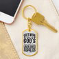 God'S Work Keychain Stainless Steel or 18k Gold Dog Tag Keyring-Express Your Love Gifts