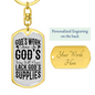 God'S Work Keychain Stainless Steel or 18k Gold Dog Tag Keyring-Express Your Love Gifts