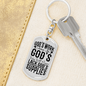 God'S Work Keychain Stainless Steel or 18k Gold Dog Tag Keyring-Express Your Love Gifts