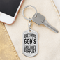 God'S Work Keychain Stainless Steel or 18k Gold Dog Tag Keyring-Express Your Love Gifts