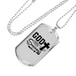 God Success Cross Necklace Stainless Steel or 18k Gold Dog Tag 24" Chain-Express Your Love Gifts