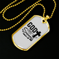 God Success Cross Necklace Stainless Steel or 18k Gold Dog Tag 24" Chain-Express Your Love Gifts