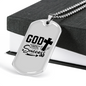 God Success Cross Necklace Stainless Steel or 18k Gold Dog Tag 24" Chain-Express Your Love Gifts