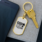 God Success Keychain Stainless Steel or 18k Gold Dog Tag Keyring-Express Your Love Gifts