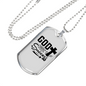 God Success Necklace Stainless Steel or 18k Gold Dog Tag 24" Chain-Express Your Love Gifts